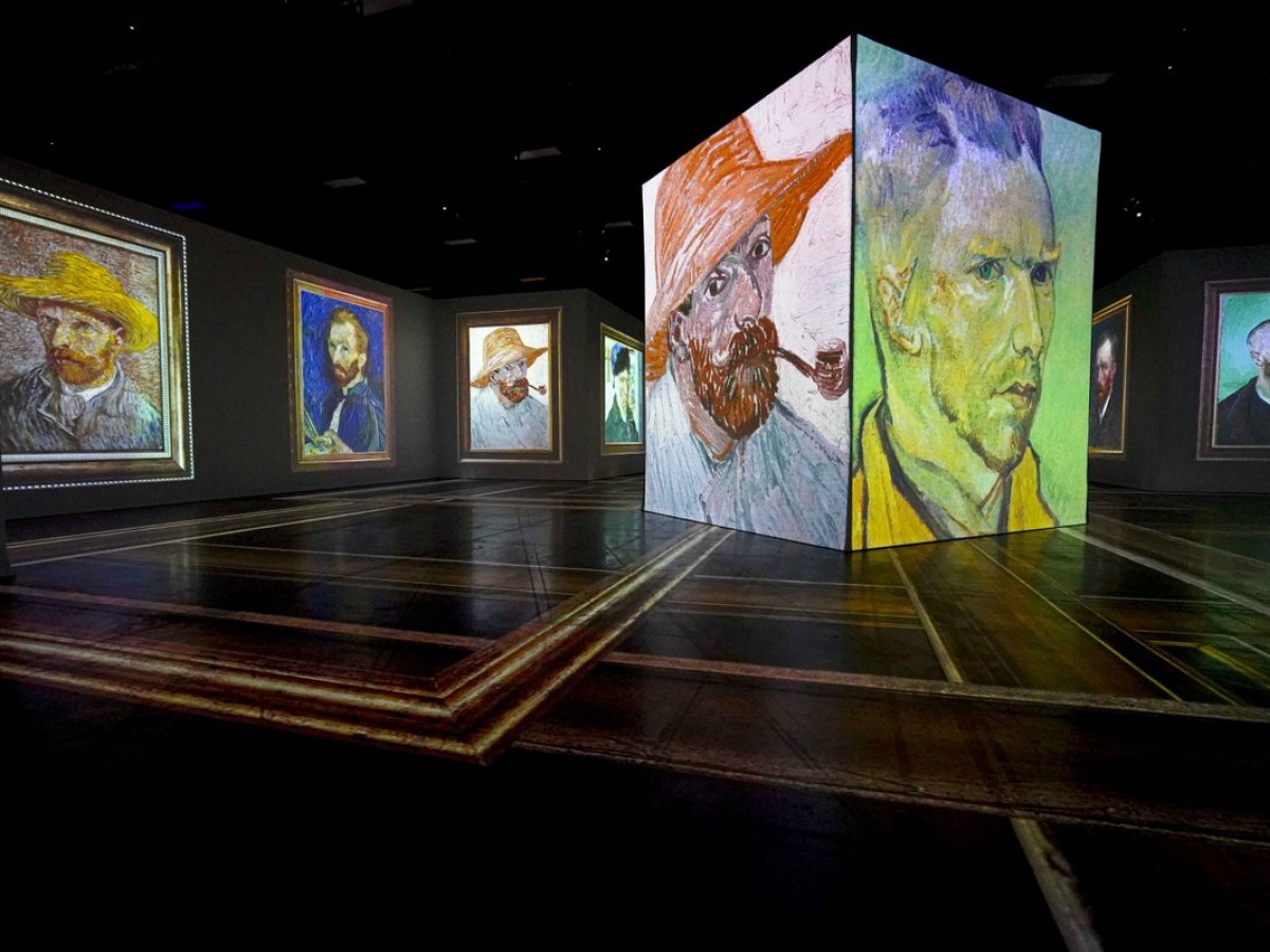 Imagine Van Gogh welcomes you into a dreamscape of masterworks - The many self-portraits of Van Gogh (photo by Maddy Reico) 