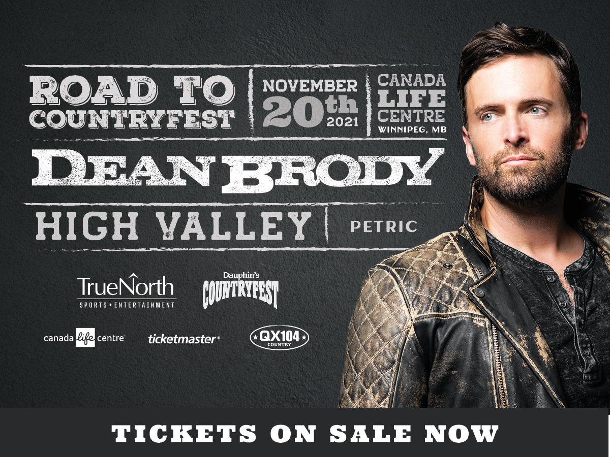 A Road to Countryfest weekend guide for Winnipeg - Dean Brody publicity shot courtesy of True North Sports + Entertainment