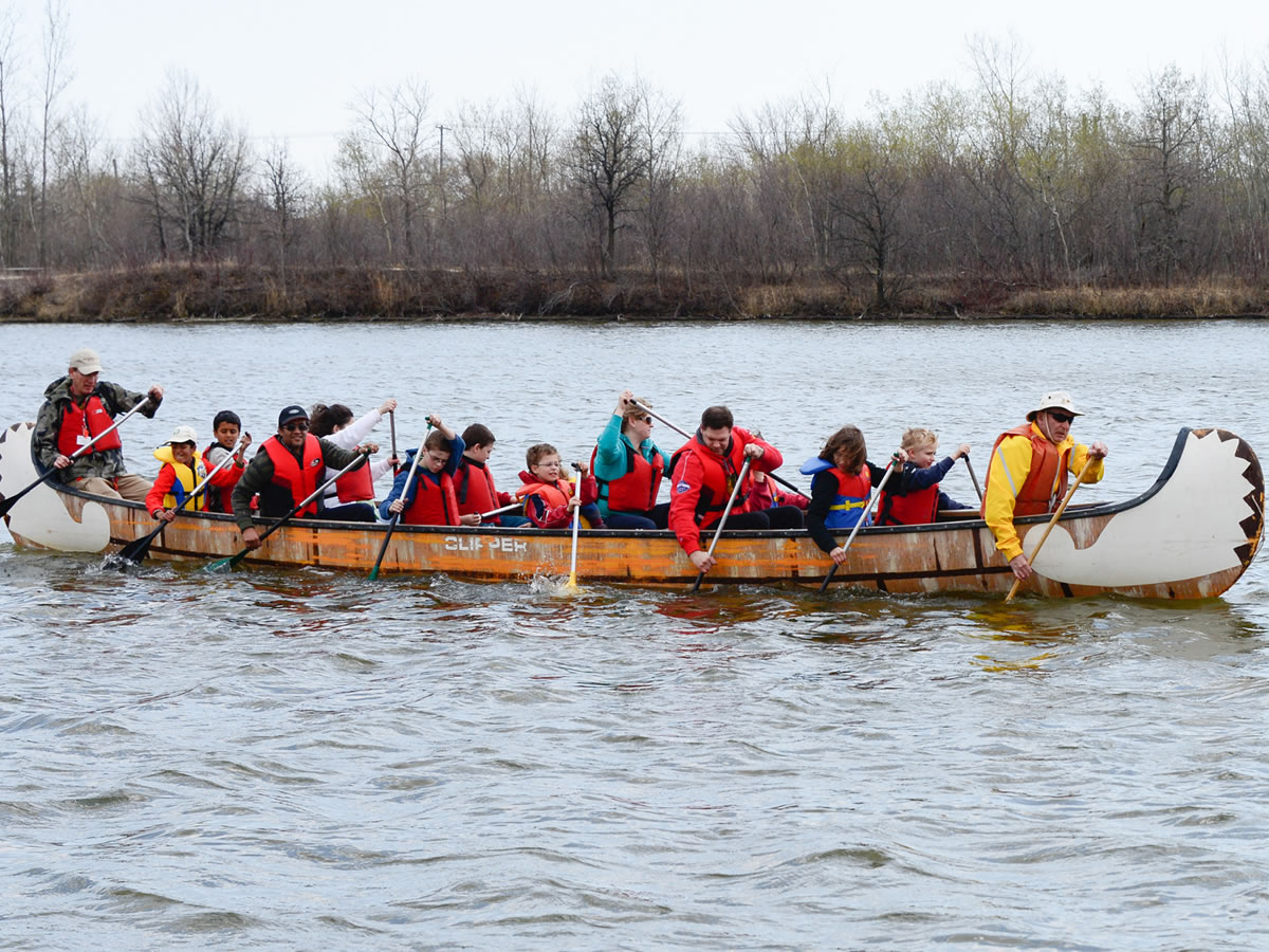 A naturally inspired setting awaits on Earth Day Sunday at FortWhyte Alive - FortWhyte Alive, Voyageur canoe - credit Chris Gray