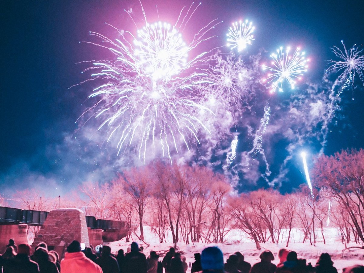 What’s on in Winnipeg for New Year’s Eve 2022  - New Year's Eve fireworks at The Forks (photo by Mike Peters)