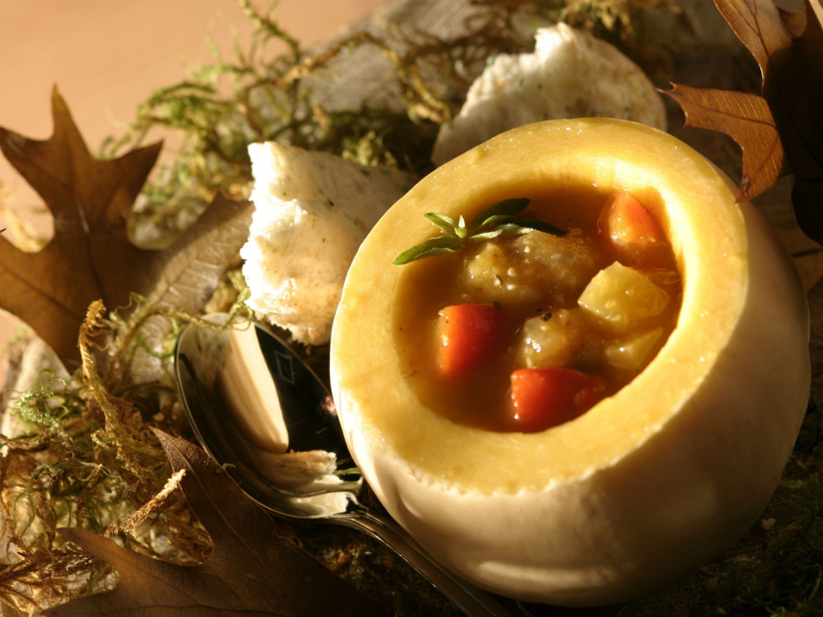 Prairie Ink: Warming Winter Soups - Squash soup, in a parm bowl