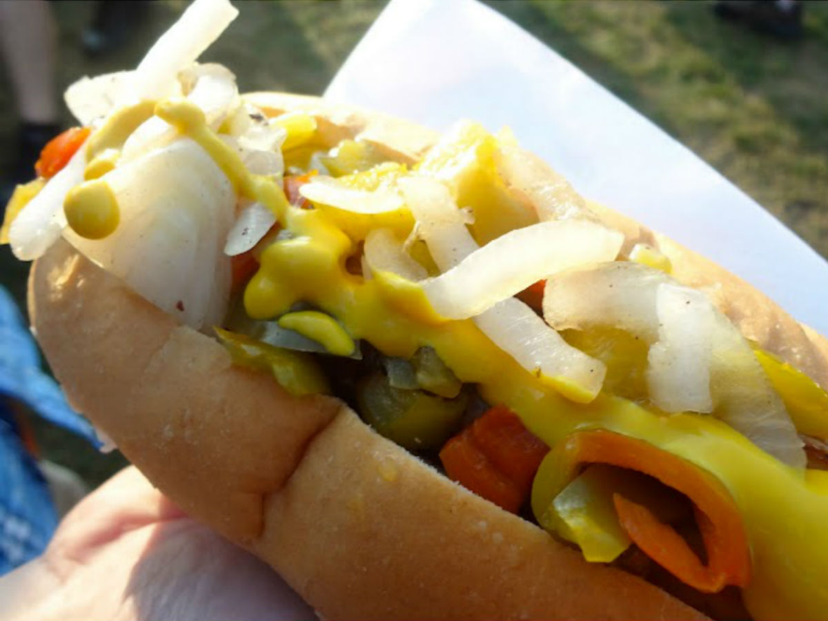 New & Noteable: Food fantastic at Folk Festival - Morning loaded hot-dog to start the day off right.