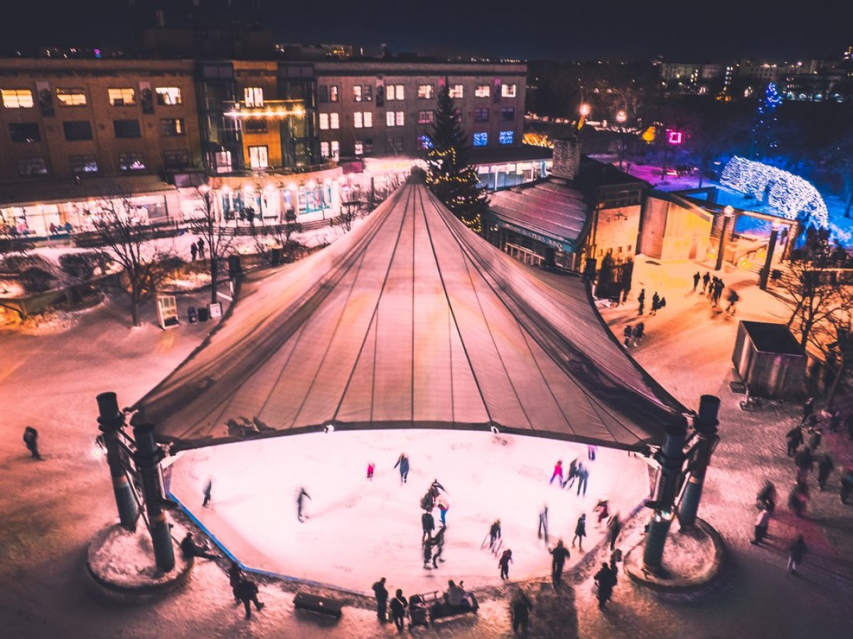 Five of the MOST Winnipeg things to do this holiday season - Skating under the canopy at The Forks is a quintessential Winnipeg experience (photo by Kristhine Guerrero)