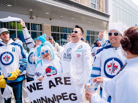A Winnipeg Whiteout guide to downtown for all hockey fans - Winnipeg Whiteout Street Party from 2023 (Photo courtesy of Travel Manitoba)