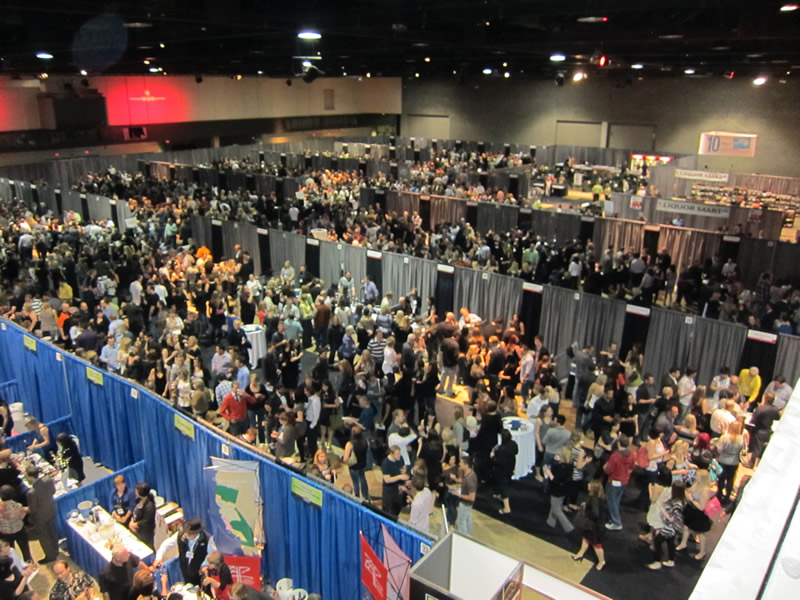 Public Wine Tastings at the RBC Convention Centre. Image courtesy of Sue Burns.
