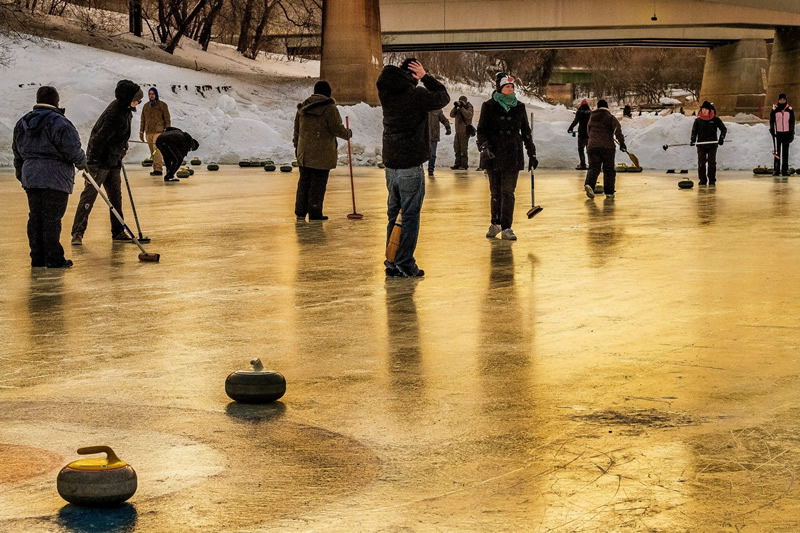 Curling on the Red River (photo by Peejay Terrado)