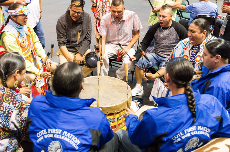 Drummers during last year's Pow Wow (photo by Kaylee Smoke)