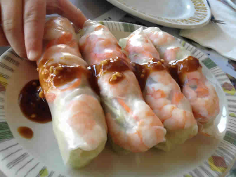 Salad rolls at Kim Sang.