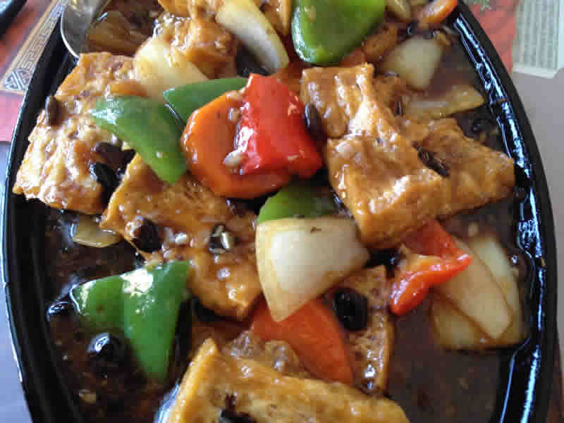 Sizzling Tofu with Black Bean Sauce at Kim Sang.