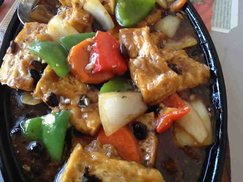 tofu with black bean sauce at Kim Sang