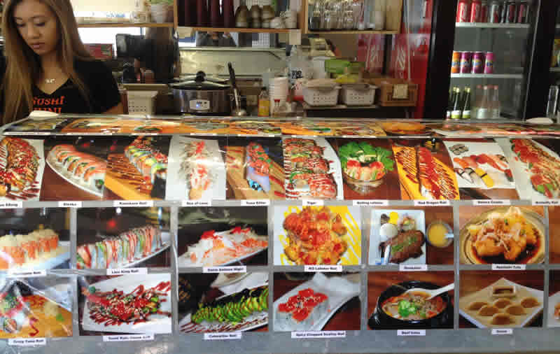 Pick your favourite inside Sushi Kuni. (Photo by Robin Summerfield.)