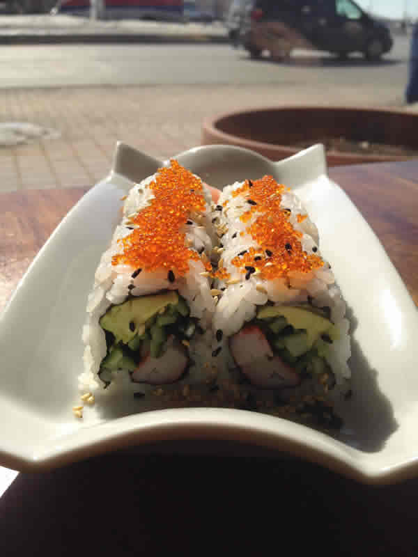 California roll, Sushi Kuni. (Photo by Robin Summerfield.)