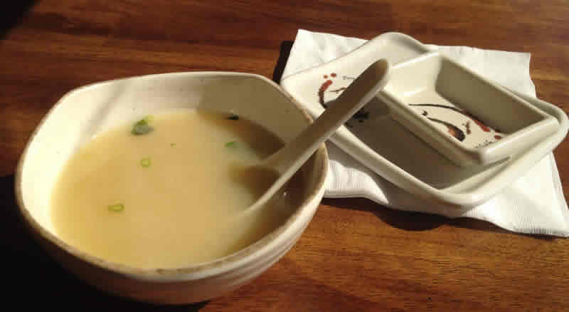 Miso soup, Sushi Kuni. (Photo by Robin Summerfield.)