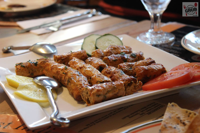 Chicken kebobs at East India Company. (Photo by Robin Summerfield.) 