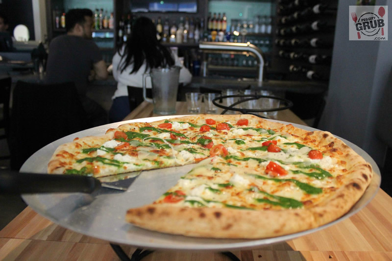 New White pizza at Carbone's Coal-Fired Pizza.