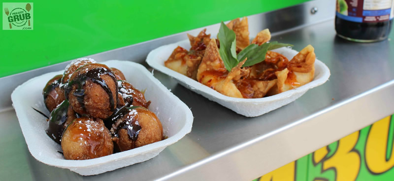 Coconut banana fritters by Vilai's Spice Box, ManyFest 2014's Food Truck Wars. (Photos by Robin Summerfield)