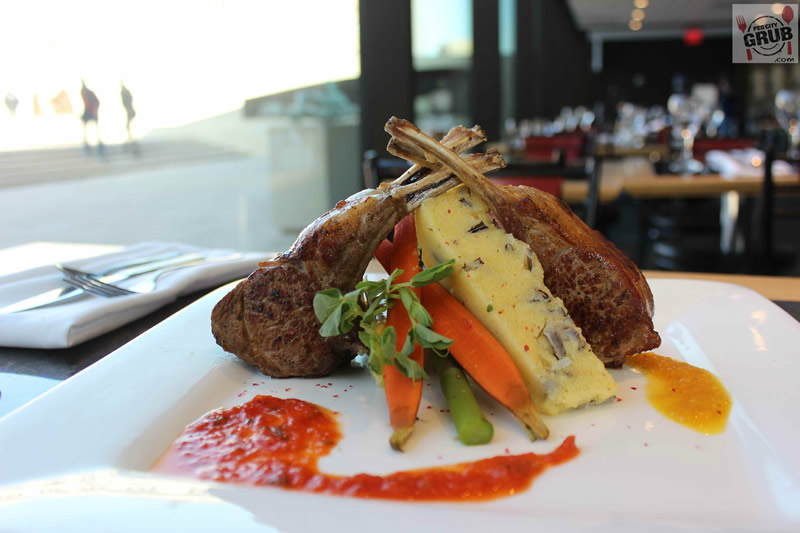 Dine with Dali guests will dig into rack of lamb with wild rice polenta and roasted bell pepper coulis. 