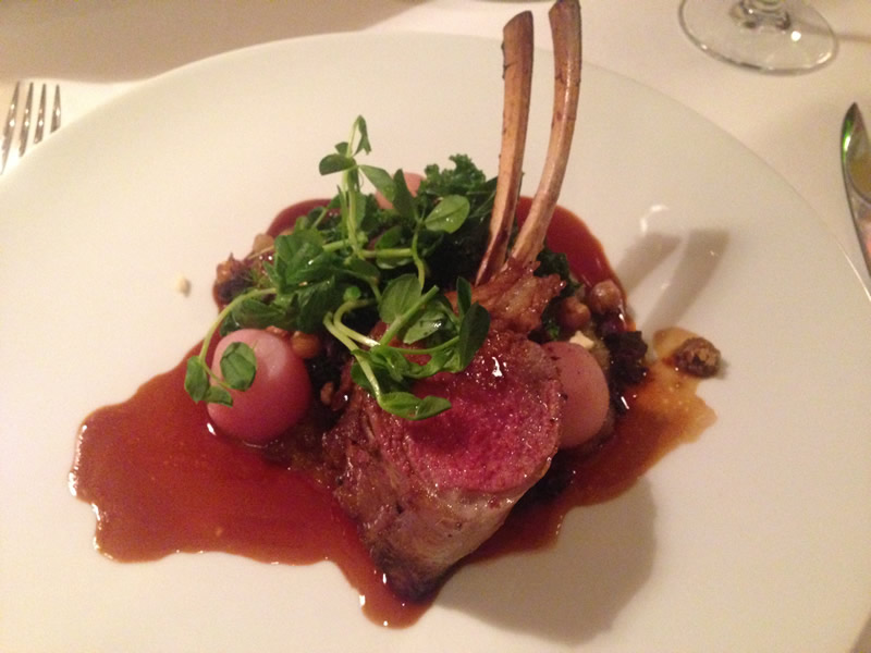 The rack of lamb with olive demi-glace (PCG) 
