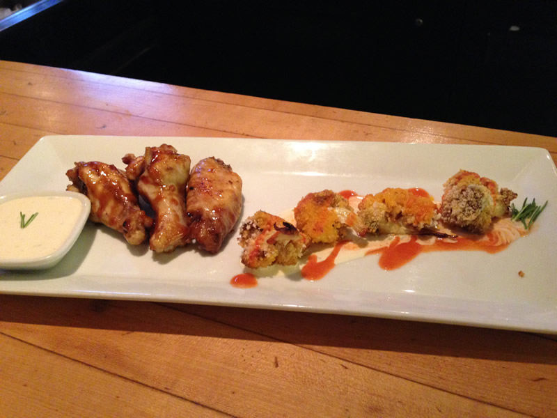 Confit chicken wings and cauliflower wings (PCG)
