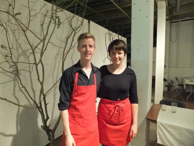 Nathan Enns and Anna Sigrithur at their Offaly Delicious Feast in April 2015 (Clandess Diner)
