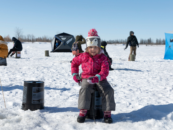 Enjoy free family ice fishing! - representative image