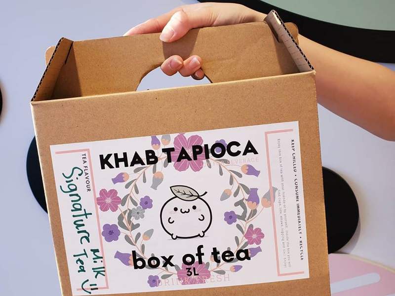 KHAB Tea boxes are the perfect item to bring to a party. - Khab Tapioca (Instagram)
