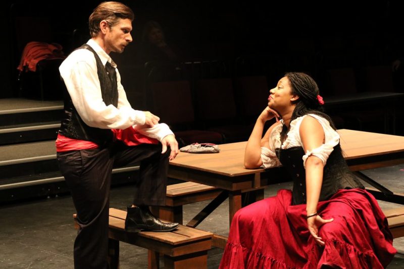 David Klassen (Escamillo) and Catherine Daniel (Carmen) in Little Opera Company’s La Tragédie de Carmen. Photo: Heather Milne